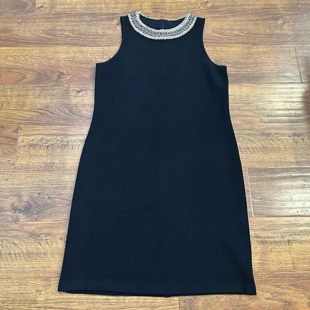 St. John Santana knit textured shift dress